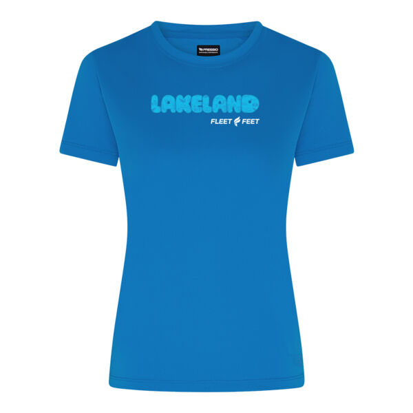 Women's Fleet Feet Custom Prevail Performance Run Tee - Scuba Blue Thumbnail