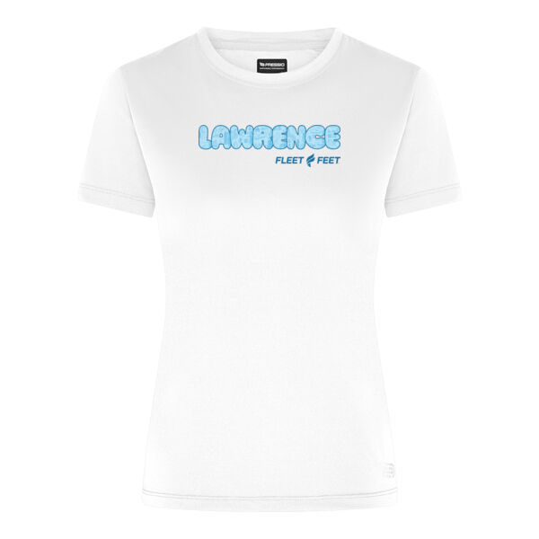 Women's Fleet Feet Custom Prevail Performance Run Tee - White Thumbnail